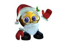 Santa Smiley (for Mindspark/SmileyCentral)